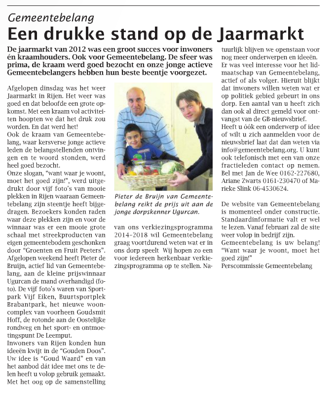 Het artikel uit het weekblad van 31 oktober 2012