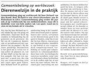 Artikel in het Weekblad