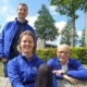 Fractieleden van Gemeentebelang: Francesco Beterams (staand), Maud van der Meer en Johan Manders